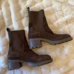 Steve Madden Dark Brown Suede Heeled Boots